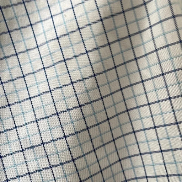 Lands End White Blue Button Down Supima Cotton Shirt Button Front Long Sleeve - Picture 8 of 8